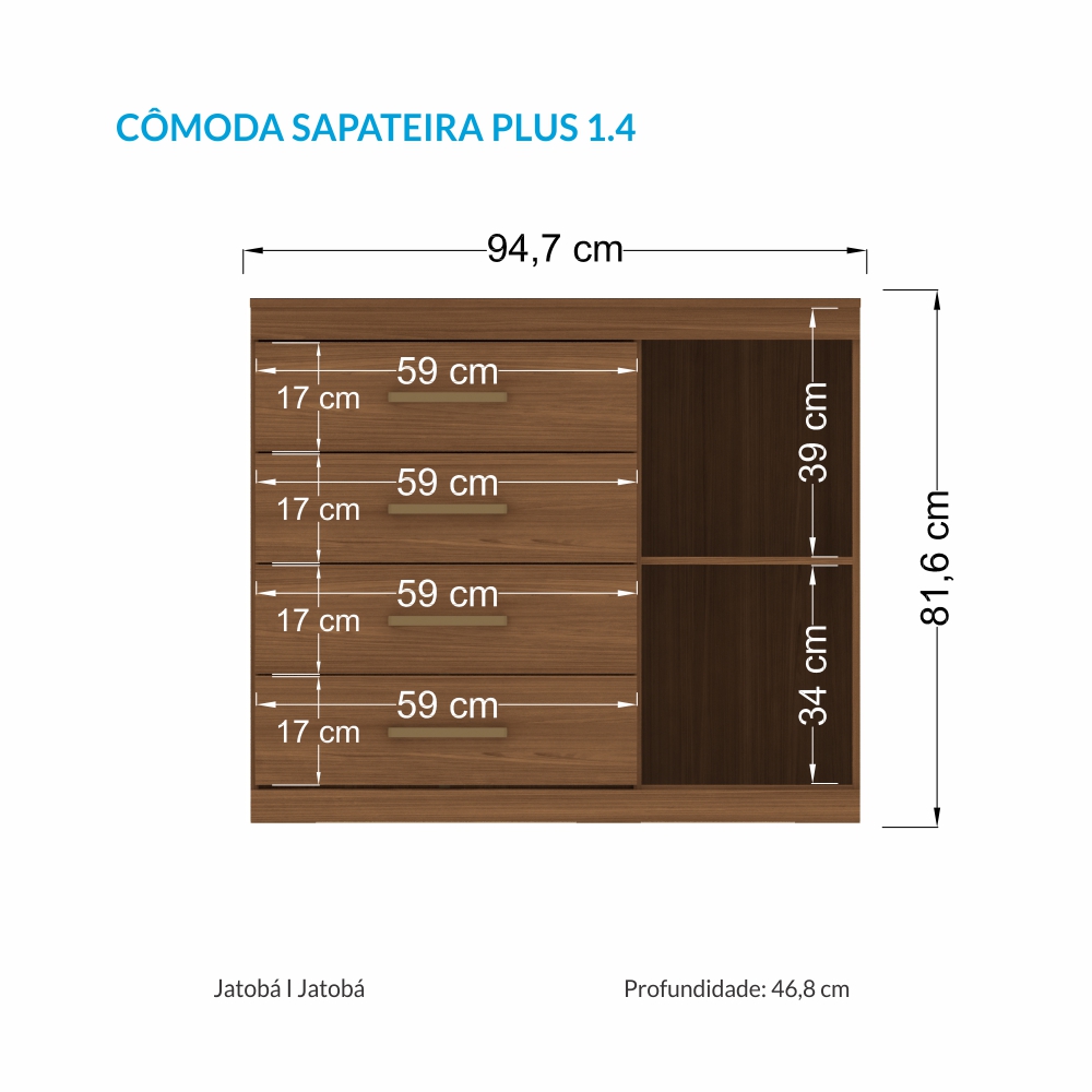 Cômoda Sapateira Plus 1.4 – Santos Andirá